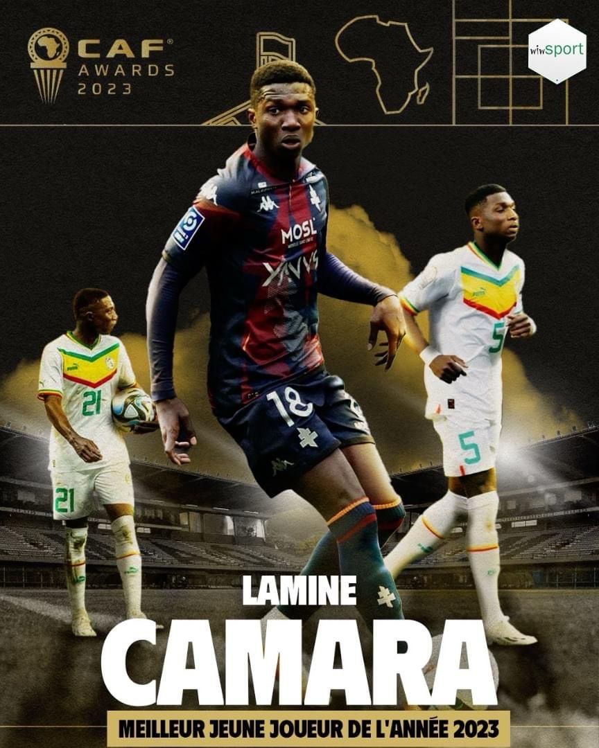 Caf Awards Meilleur Jeune Joueur Lamine Camara Succ De Pape Matar